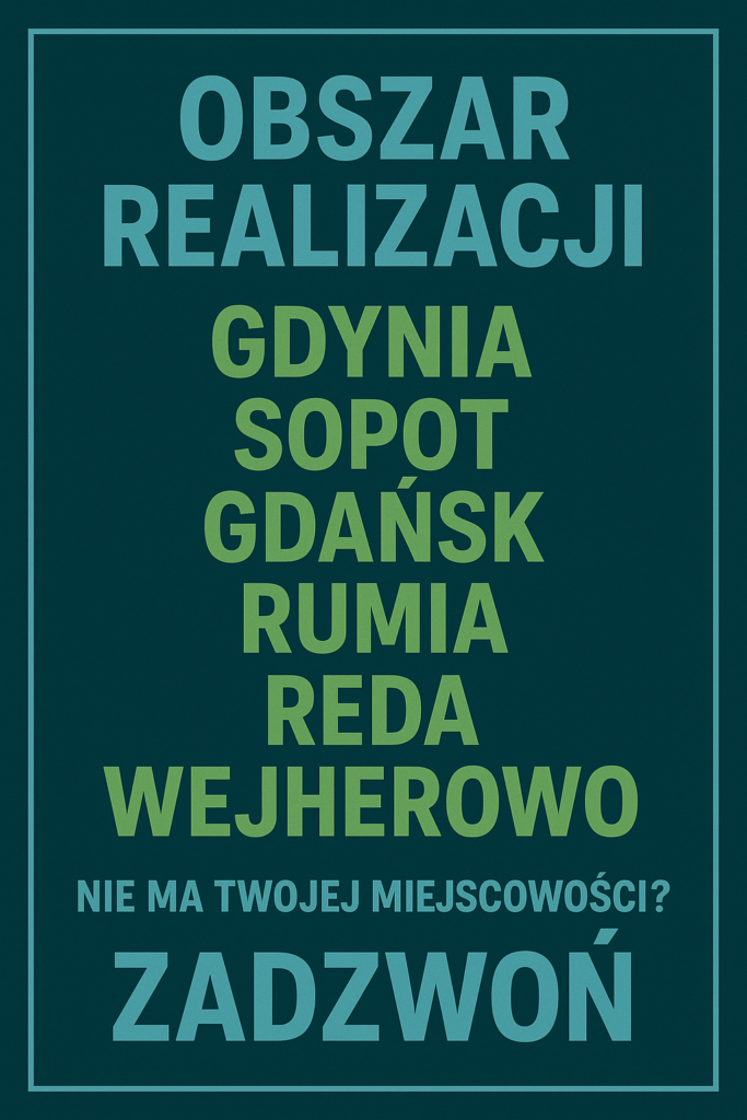 obszar działania firmy ecogruz wywóz gruzu Gdynia