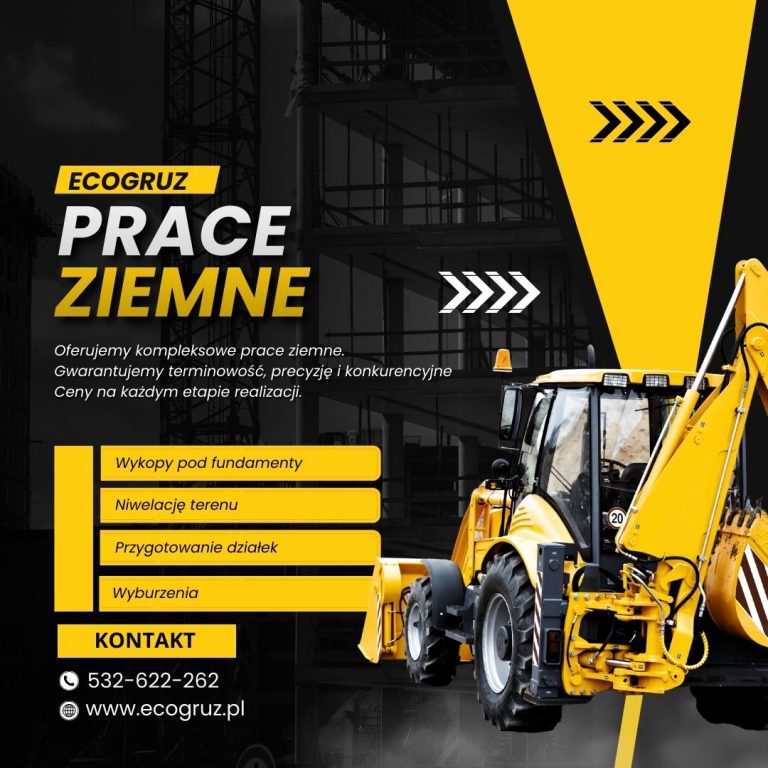 yellow and black corporate backhoe loader instagram post